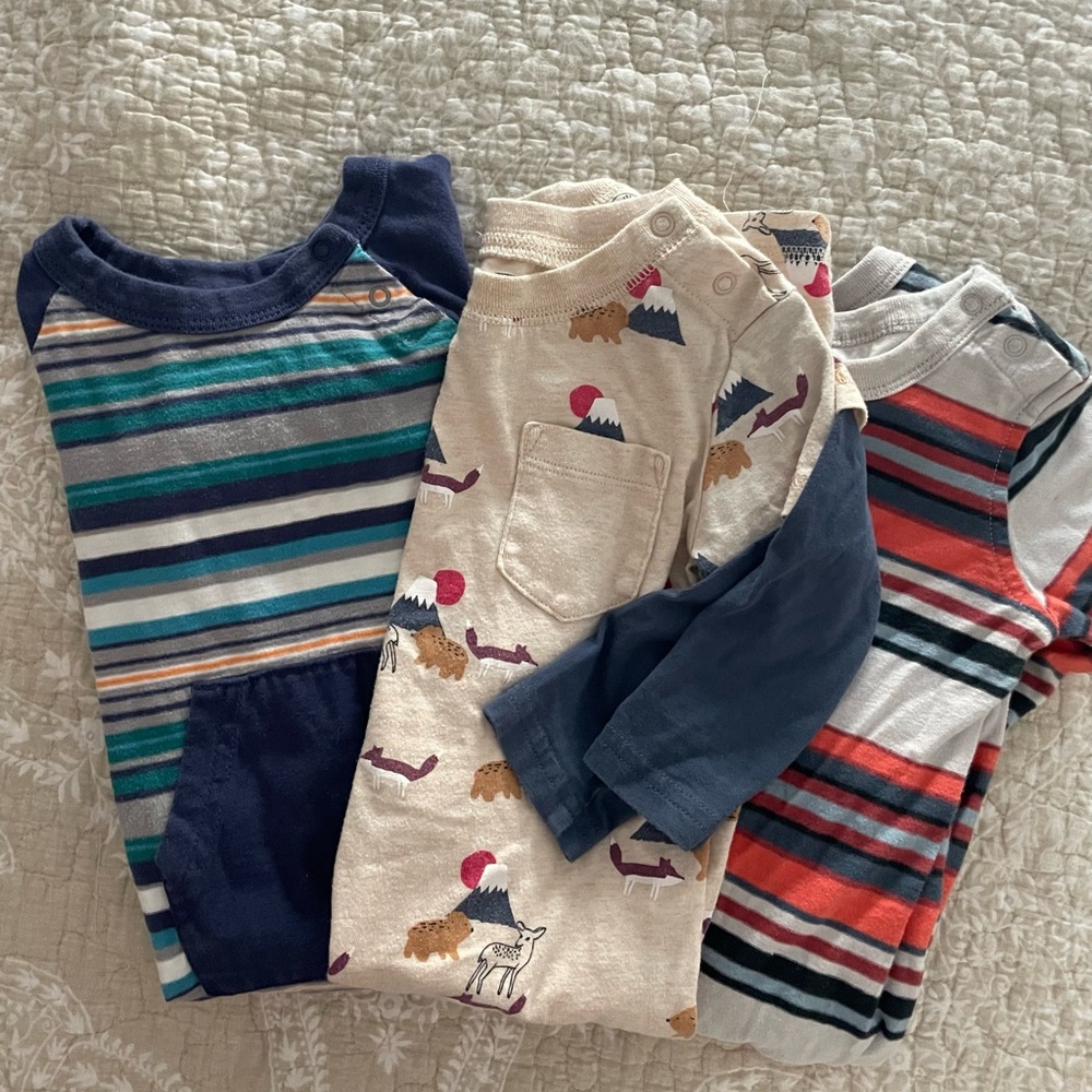 Tea Collection two 12-18 month jumpsuits like new orange no longer available